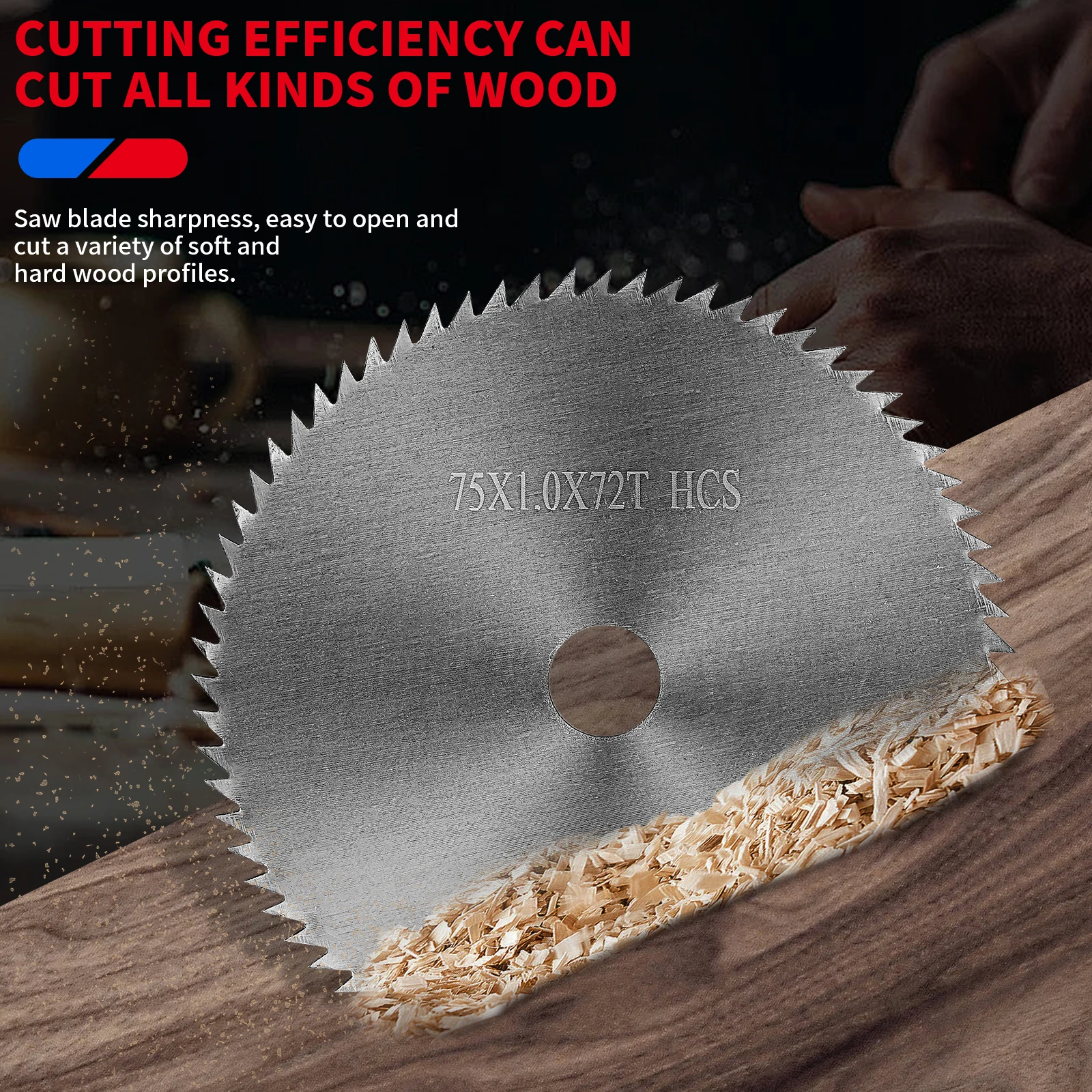 SI FANG 3pcs 3inch 75mm Mini Circular Saw Blade 72 Teeth Wood Plastic Metal Cutting Disc Rotating Single Piece for DIY Projects
