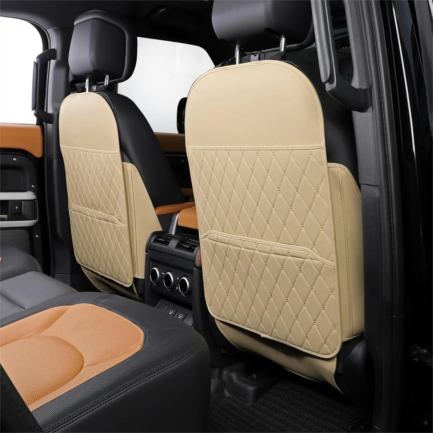 

Seat Back Protector with Large Capacity Storage Organizer, Kick Mat for Kids, Easy to Clean, Fits Any Car SUV Truck