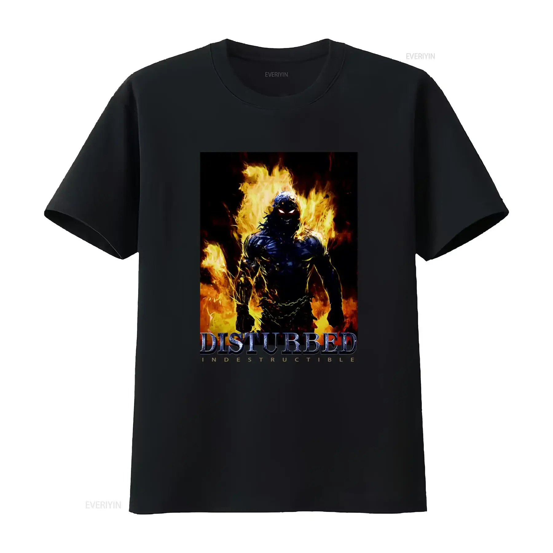Disturbed Band Indestructible T Shirt Black Full Sizes Long or s vintage Washed Breathable Slightly graphic Stylish Soft