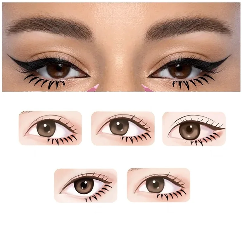 Silicone Eyelash Stamp Instant Eyelash Seal Down Eyelash Stencils Setting Tool Eye Makeup Pattern Stamp Eye Makeup Tool