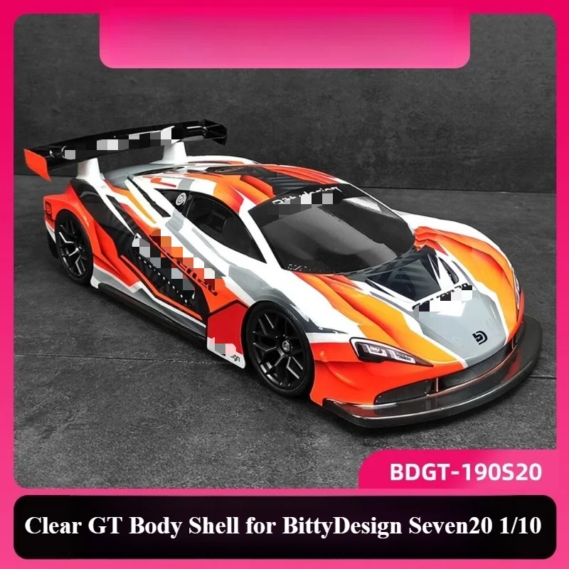 Transparent GT On Road Body Shell customizable size for BittyDesign Seven20 1/10 190mm RC Model Pre Cut Replacement Parts