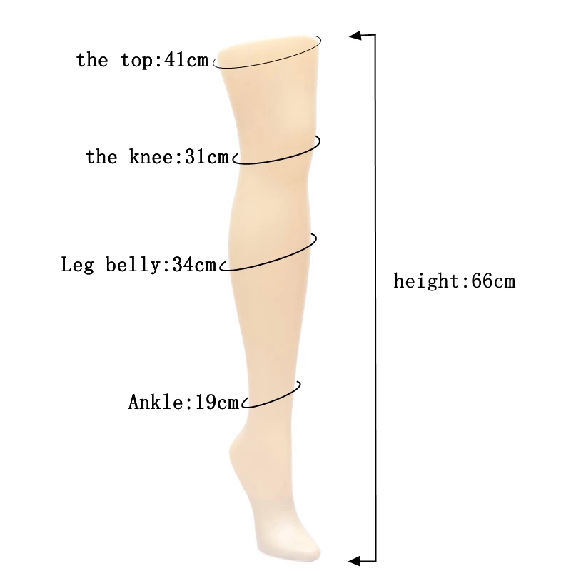 1 Silk Sock Leg Model Women\'s Medium Tube Sock Mold Plastic Stand Upright Leg Mold Stocking Feet Stocking Display