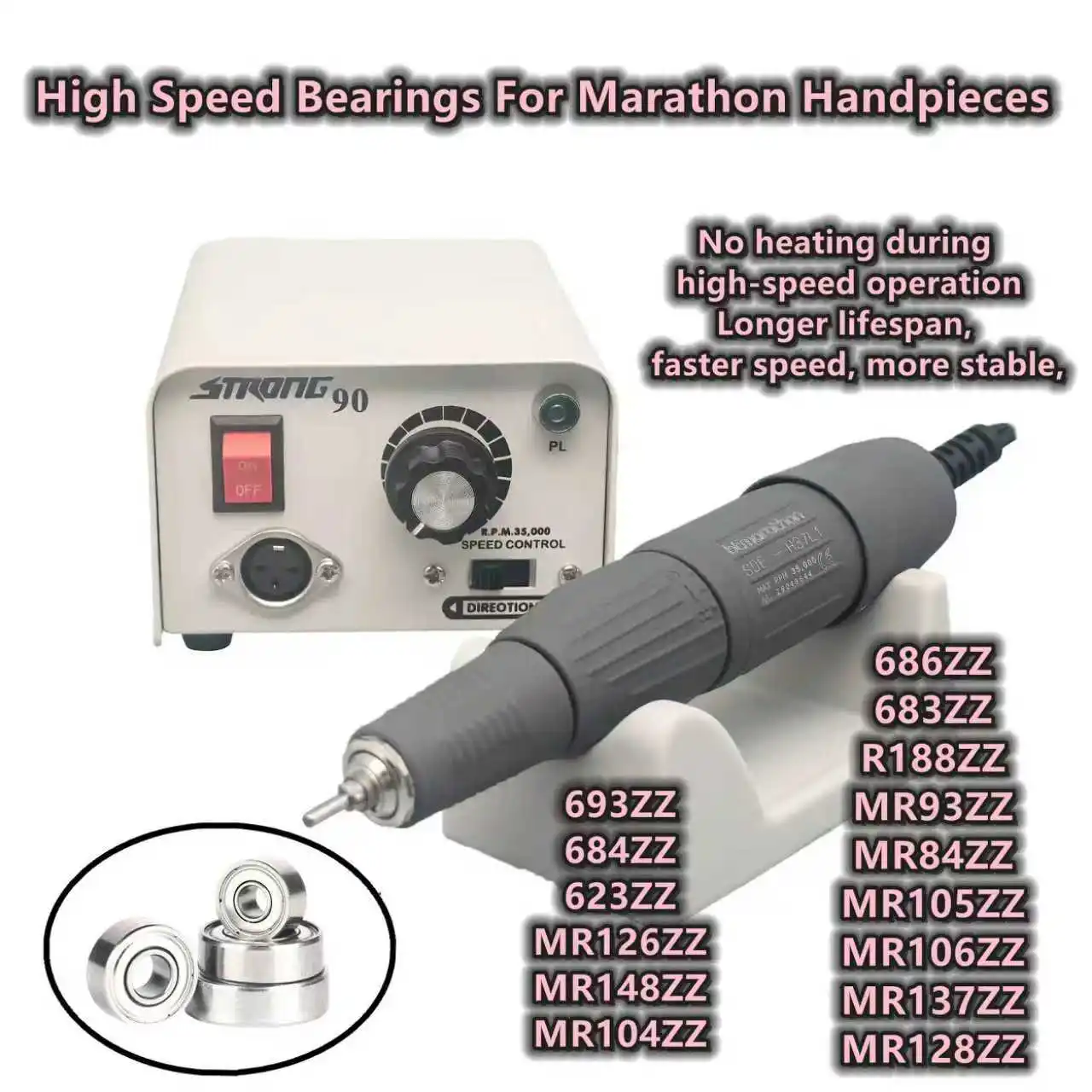 

Подшипники сверл для прочных наконечников для наконечников марафона 830 693ZZ 0940 684ZZ 1260 MR126ZZ 1480 MR148ZZ 1030 623ZZ