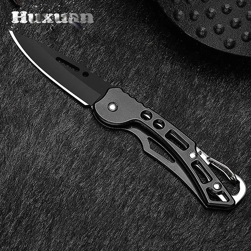 Mini Folding Knife Outdoor Stainless Steel Pocketknives Portable EDC Keychain Pocket Knife Outdoor Camping Meat Cleaver