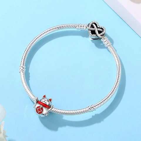 Подвеска 'Кот Удачи' из серебра от Sam Panda — фото модели
