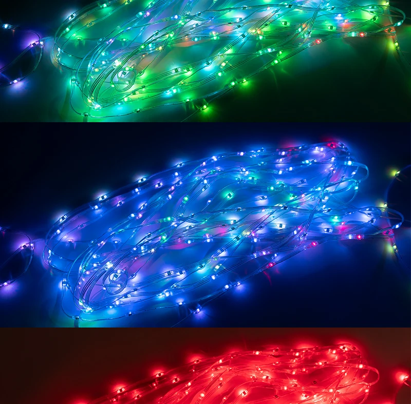 5V 12V WS2811 WS2812 3PIN Clear Lense LED String Lights Dream Color RGBIC Addressable Individually Fairy Seed Pixels Light