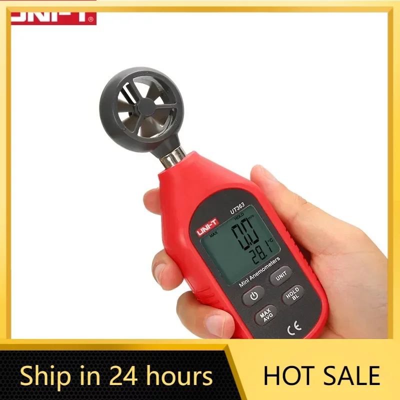 UNI-T UT363 Handheld Anemometer Digital UT363BT Wind Speed Measurement Temperature Tester LCD Display Air Flow Speed Wind Meter