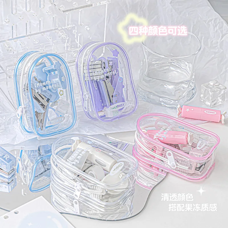 4Style 1Pc/bag Efficiency Tool Set jelly feel handbook tools stationery seven pieces set blind box organizer bag