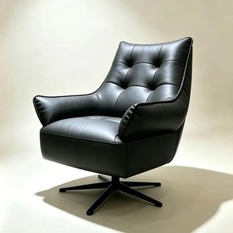 Italian living room modern rotating single light luxury designer, single seat leisure  balcony chair study chair