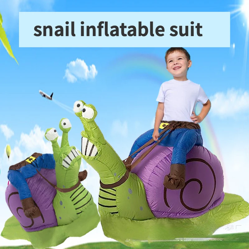 

Snail Inflatable Suit Kids Halloween Costume Adult Carnival Festival Party Dress Up Clothes Fancy Funny Wear Parent-Child Outfit