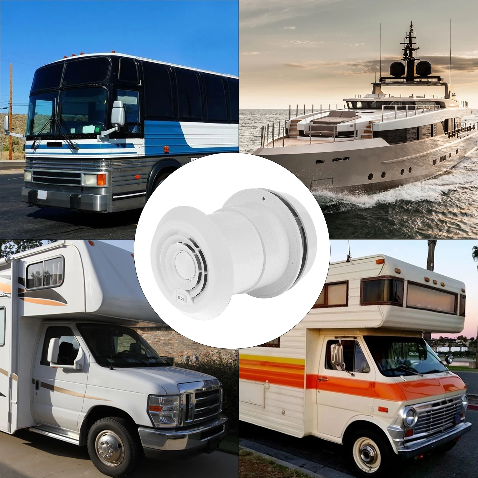 

Вентилятор воздушного охлаждения, 12 В, потолочный вентилятор, тихая вентиляция, охлаждающая решетка для кемперов, дома на колесах, дорожный прицеп, запчасти для фургона