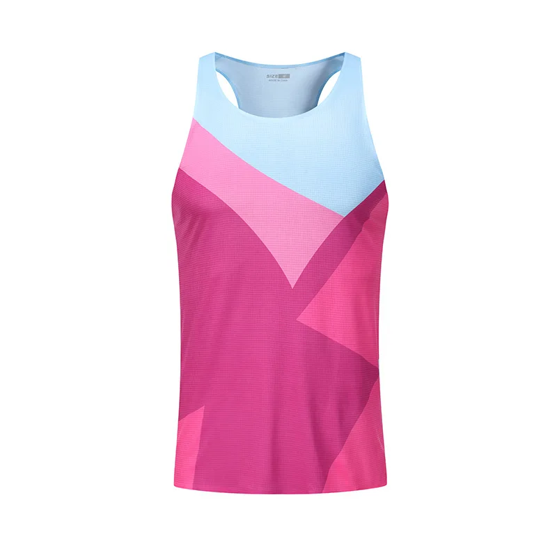

3D Print Colorful Block Graphic Tank Tops Loose Breathable Quick Dry Outdoor Sports Unisex Sleeveless Vest Men's Women's Clothes