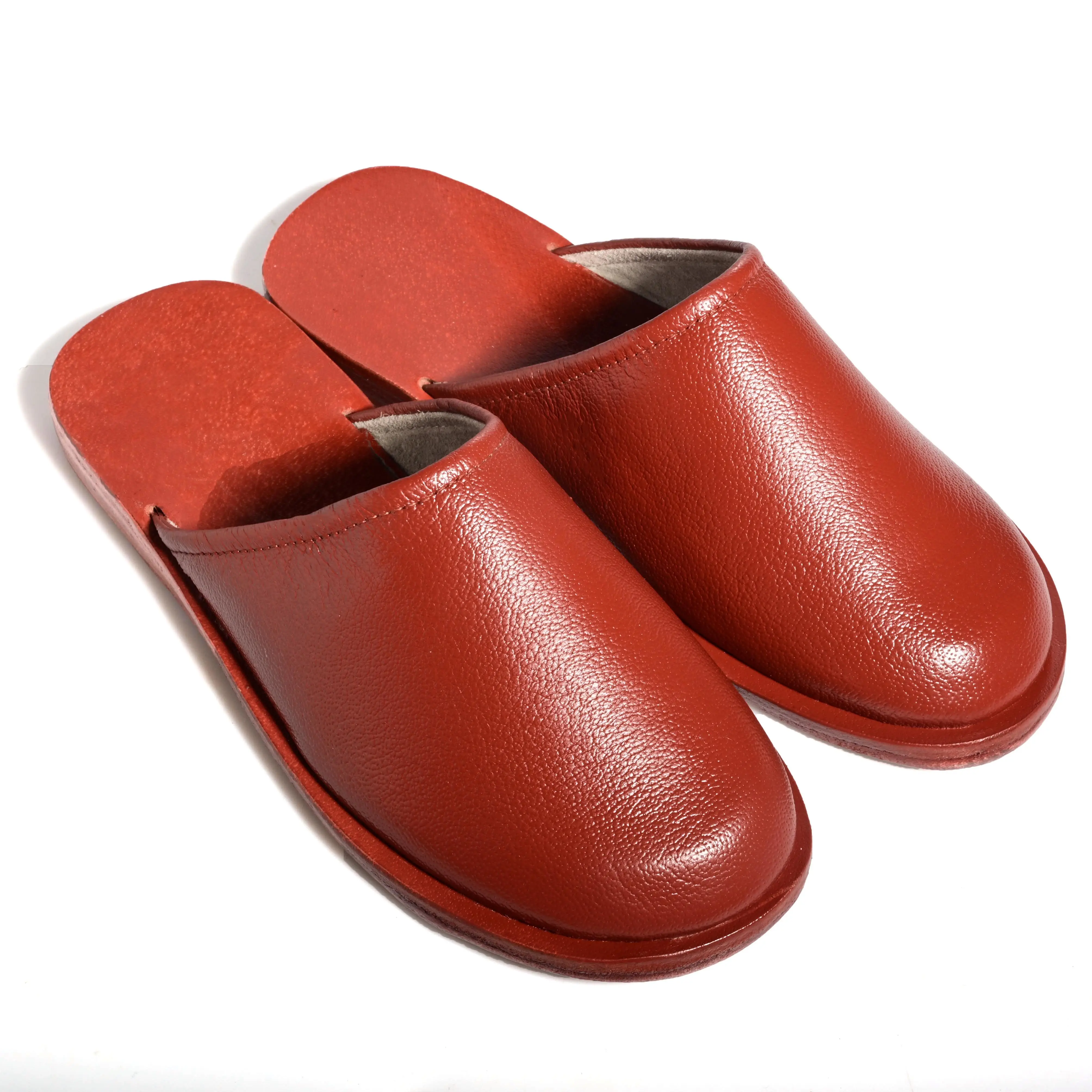 

COW Leather Slippers Women Summer House Slippers Men