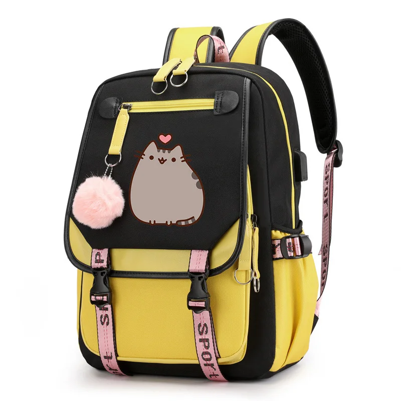 

Children Backpacks Cartoon Cat Schoolbag Students Large Travel Rucksack teens School Bags Canvas Backpack boys Girls Bookbag