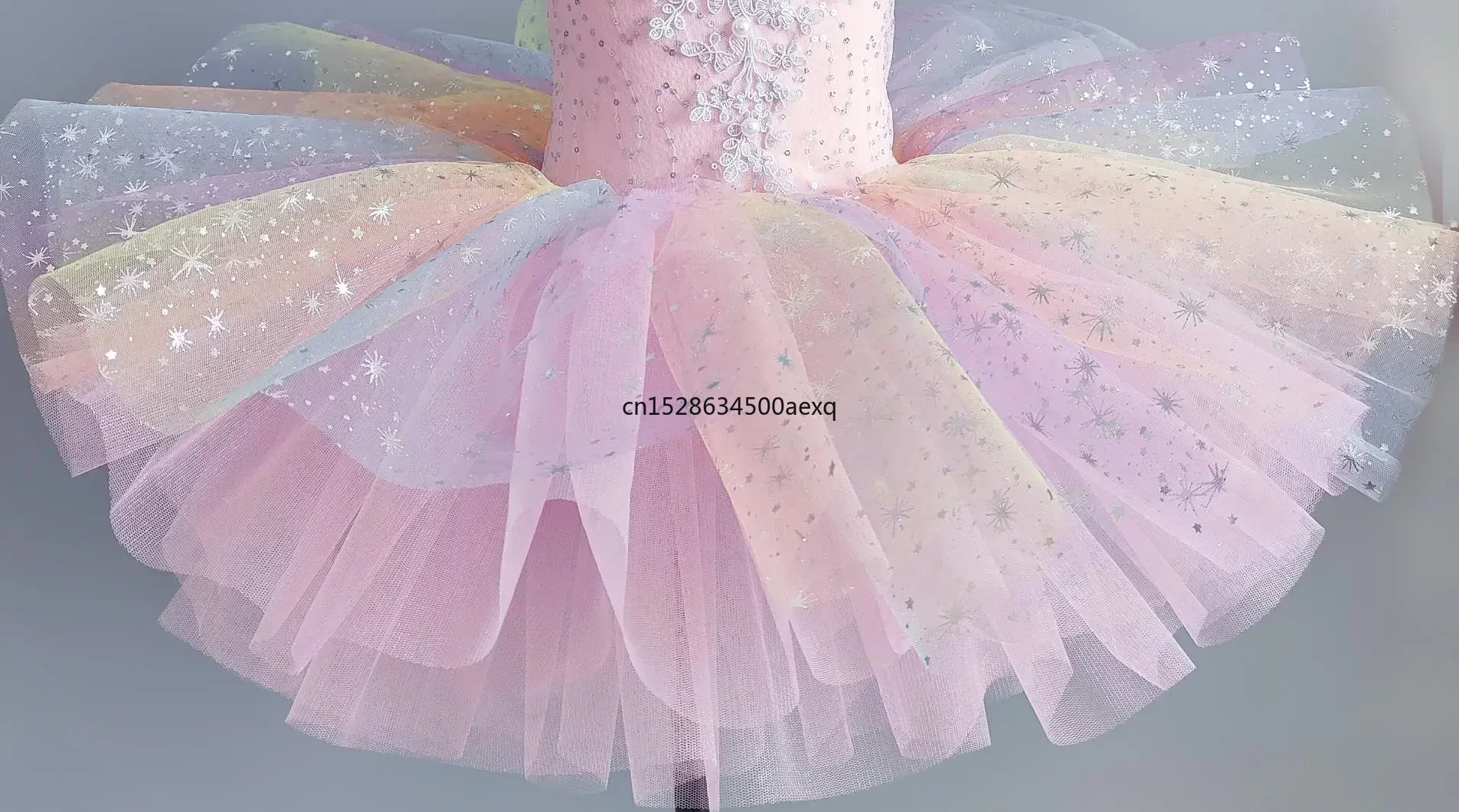 Robe de Ballet à Paillettes pour Fille, Tutu de brev, Jupes de Spectacle, 7 Couleurs