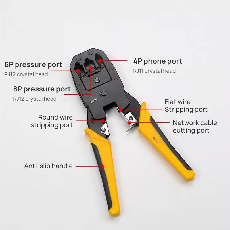Crimper Cable Cutter Adjustable Automatic Wire Stripper Multifunctional Stripping Crimping Pliers Terminal Hand Tool