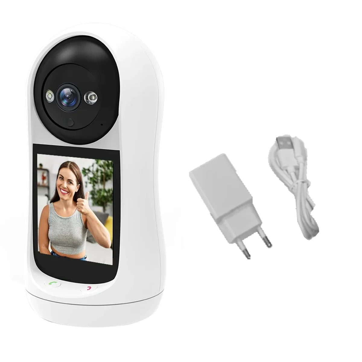 كاميرا واي فاي 3 ميجابكسل مكالمة فيديو مع شاشة IPS 2.8 بوصة كاميرا IP لمراقبة الأطفال كاميرا أمان داخلية بمقبس الاتحاد الأوروبي