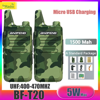 Baofeng BF-T20 5W Portable  Walkie Talkie Micro USB Charging 1PCS/2PCS Camo Two Way Radios Upgrade Of BF-C9 KD-C1 For Kid’s Toy