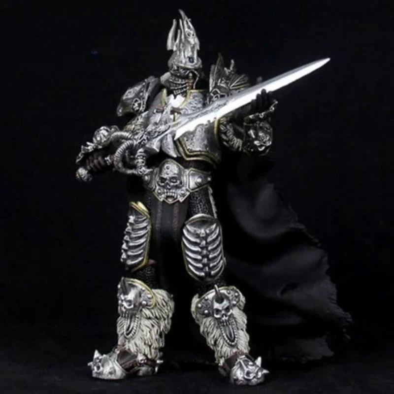 World of Warcraft Frostmourne Action Figure Standing Lich King Arthas Death Knight Cool Model Animation Gift Toys for Kids