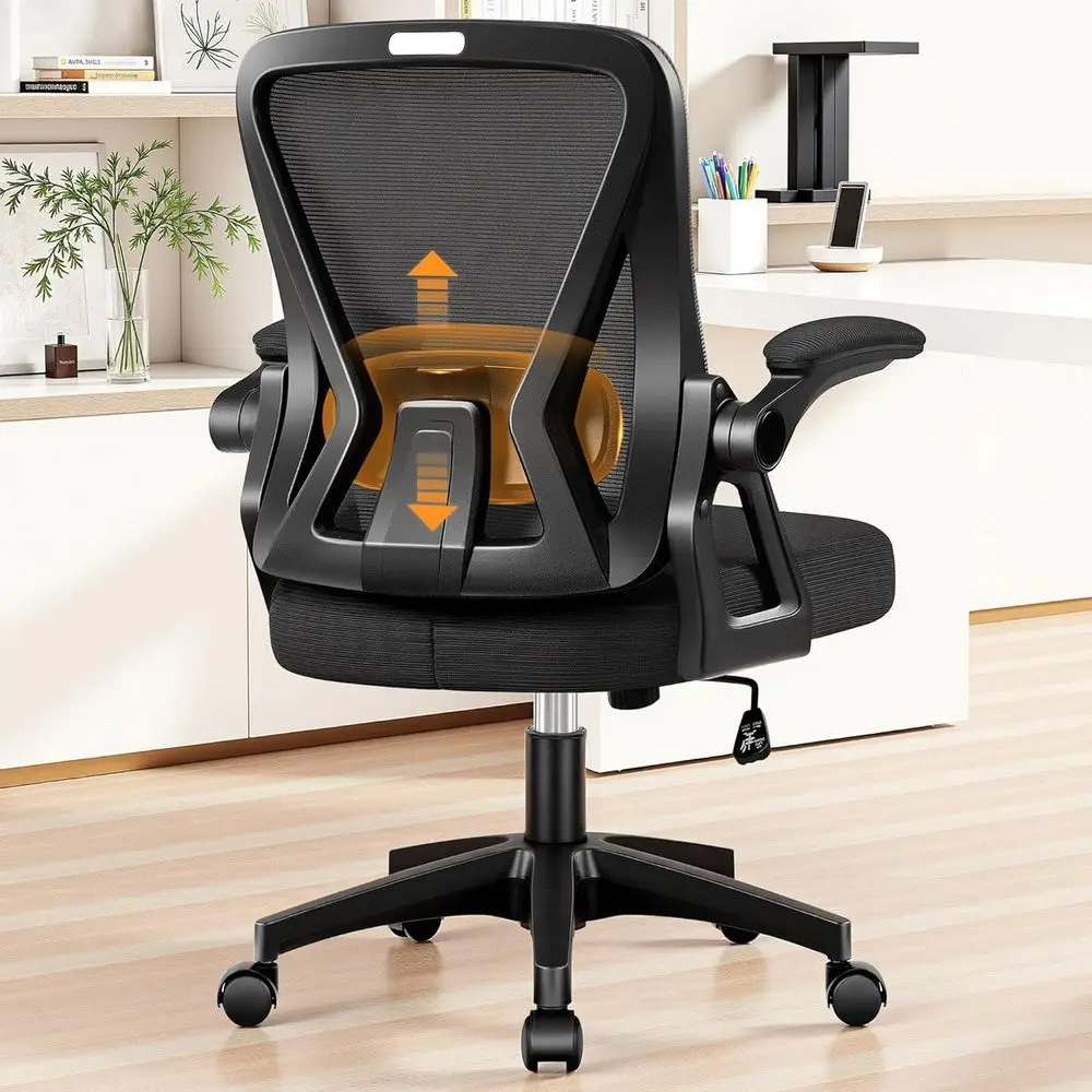 

Oice Chair, Ergonomic Home Computer Desk Chairs, Comy Breathable Mesh Chair with Adjustable Lumbar Support lip-up Armrests,Exec