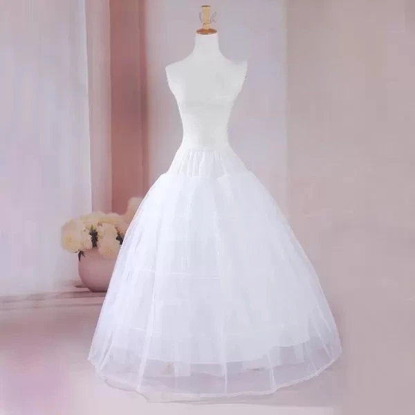 High Quality Hot A Line Plus Size Crinoline Bridal 3 Hoop Two Layer Petticoats For Wedding Dress Wedding Skirt Accessories Slip