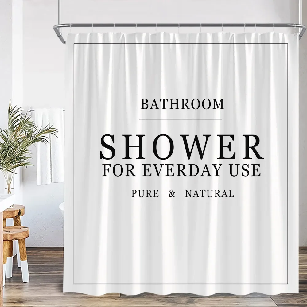 Motivational Quote Words Modern Shower Curtain Flowers Butterfly Art Aesthetic Bathroom Decor Polyester Fabric Bathtub Curtain