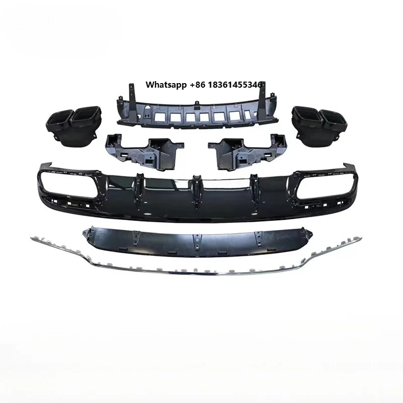 

2019 S Class S63 Coupe Rear Diffuser and Muffler Tips for S63 Coupe Diffuser with Exhaust Pipes