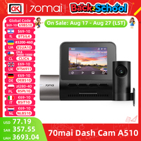 70mai Dash Cam A510 1944P 3K HDR Built-in GPS ADAS Smart Dash Cam A510 Support Rear Cam 4G Connectivity F1.8 Large Aperture