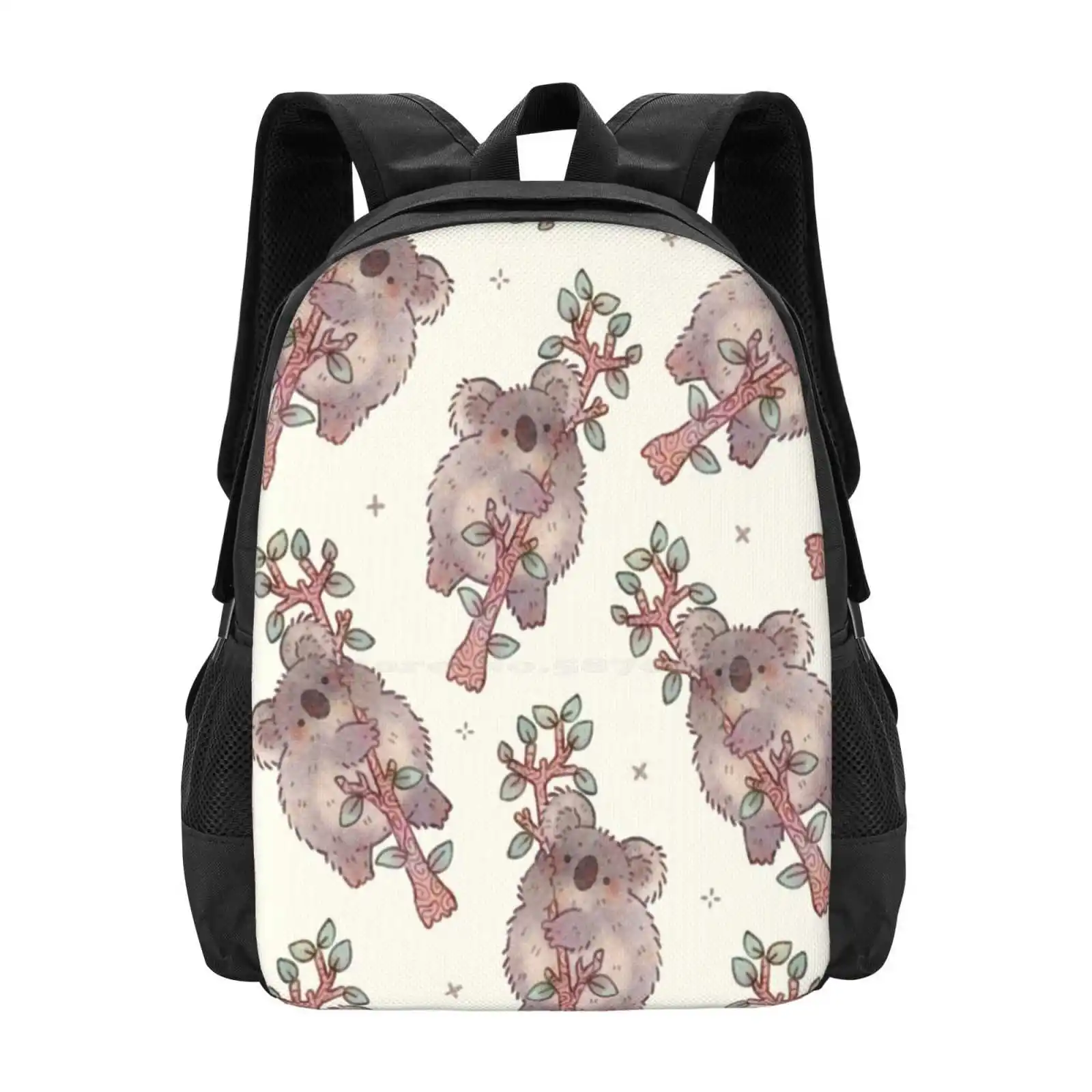 

Chubby Koala On A Tree-Australian Wildlife Backpack For Student School Laptop Travel Bag Koala Bear Fat Animal Chungus Cute