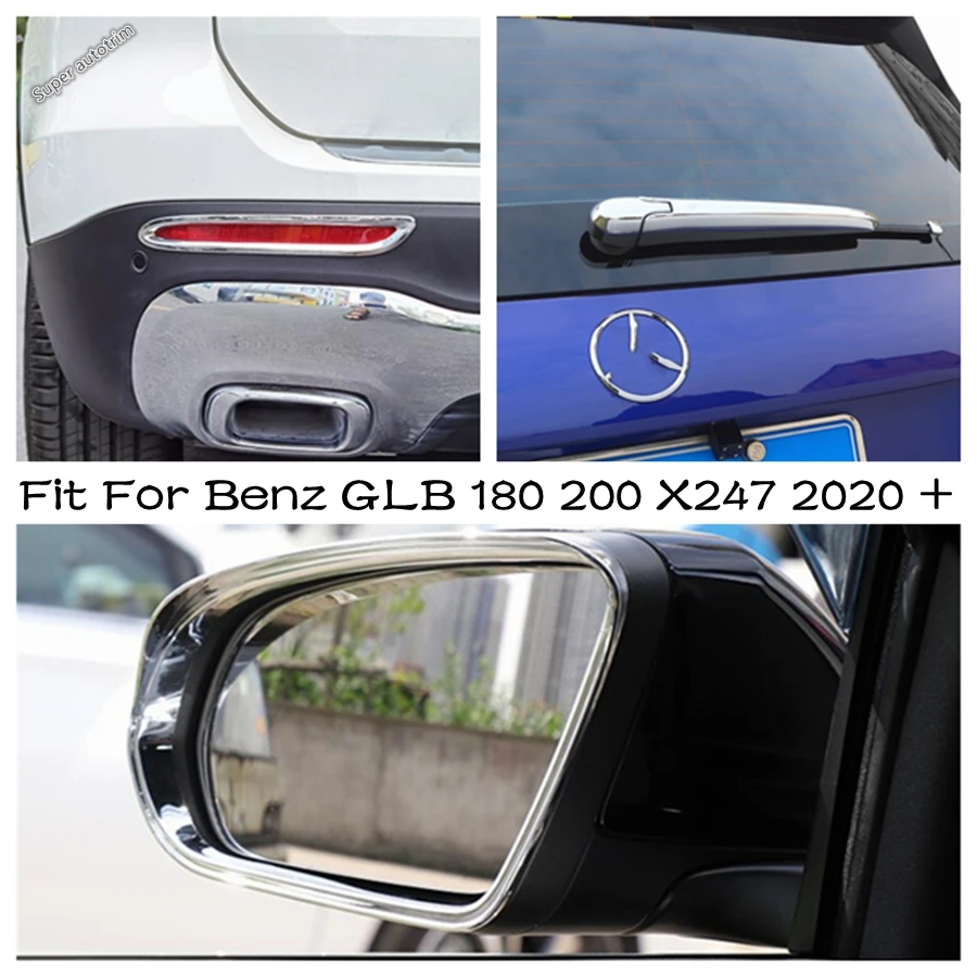 

Chrome Rear Fog Lamp Light / Rearview Mirror Eyebrow / Wiper Cover Trim Accessories For Mercedes-Benz GLB 180 200 X247 2020-2023