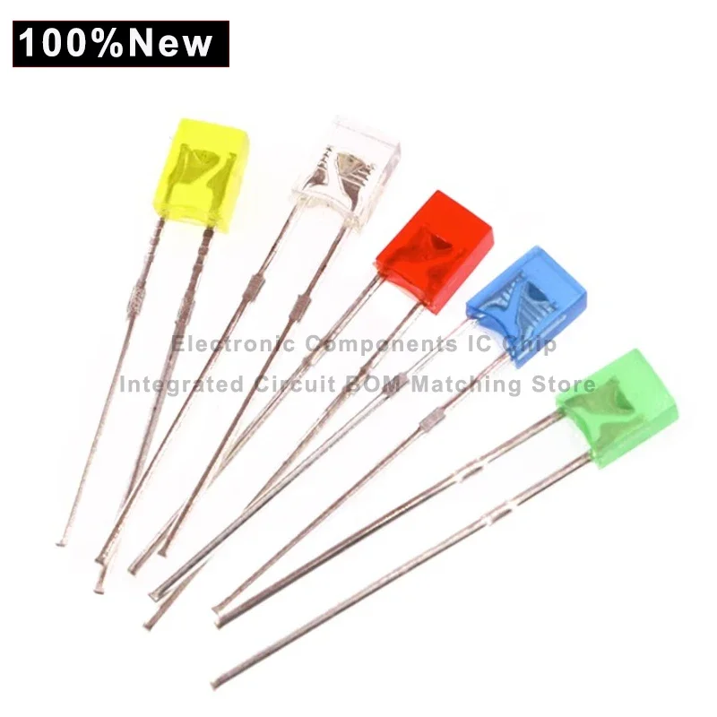 1000pcs  2*5*7mm Square Ultra Bright LED Light-emitting Diode 2X5X7mm LED Diode Red Yellow Green Blue White Diodes
