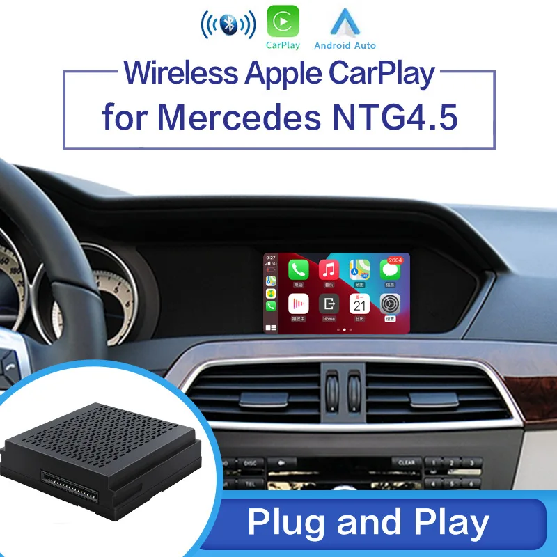 Wireless Carplay Android Auto A B C E G GLA CLA GLK ML Class For Mercedes NTG4.5 Becker W177 Mercedes Benz W204 Apple Carplay