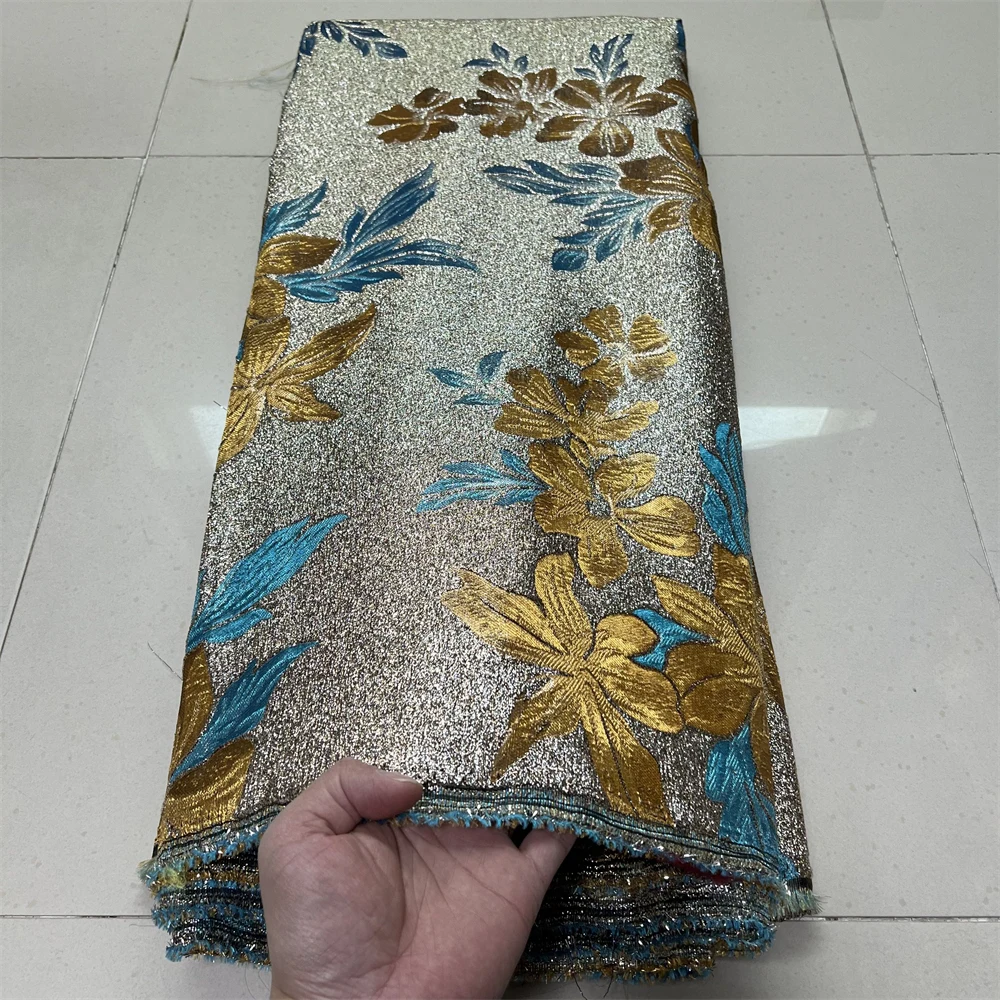 

Высококачественная африканская нигерийская тюлевая кружевная ткань из органзы с вышивкой для вечерних платьев и жаккардовых свадебных нарядов, 5 ярдов, YXZ196