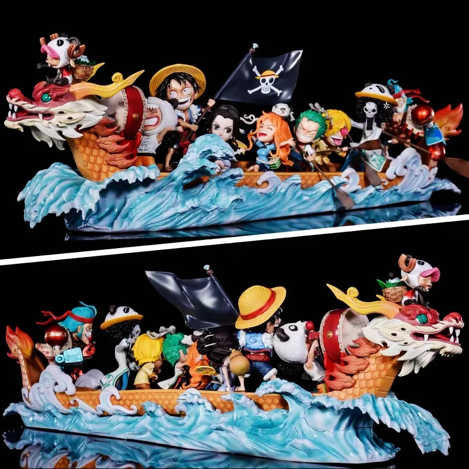 One Piece 36-90cm Anime Figure Straw Hat Pirates Dragon Boat Luffy Nami Zoro Sanji Brook Robin Usopp Chopper Franky Model Toy