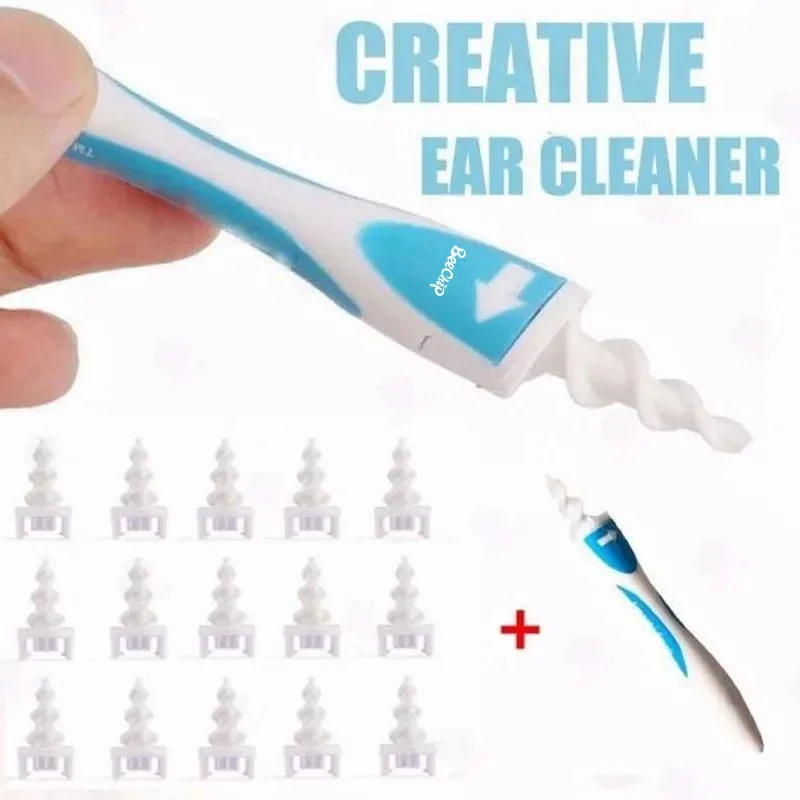 2Set Spiral Ear Remover Portable Soft Ear Oil Remover For Adults And Children Earwax Cleaning Tool 16 Head Ear Removal Tool