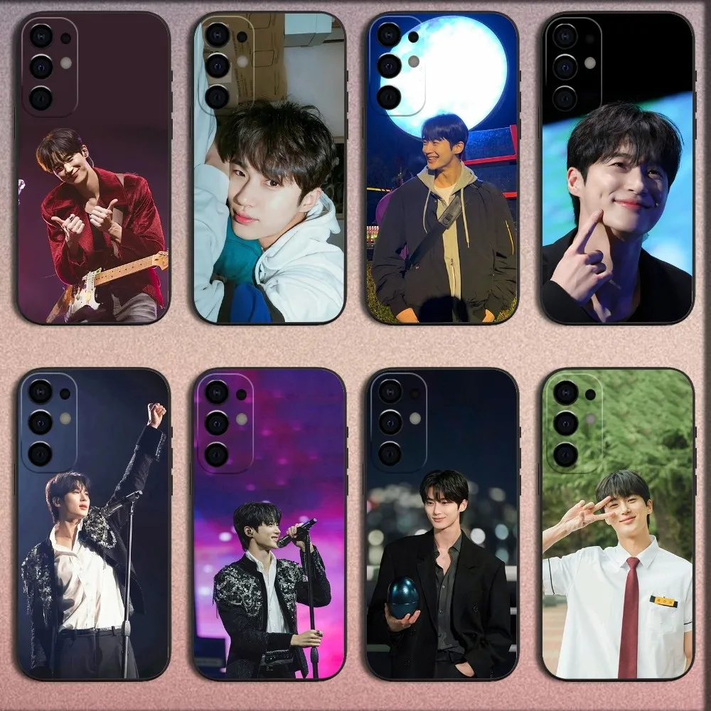 Actor B-Byeon Woo Seok Phone Case For Samsung S25,S24,S21,S22,S23,S30,Ultra,S20,Plus,Fe,Lite,Note,10,9,5G Black Soft Cover