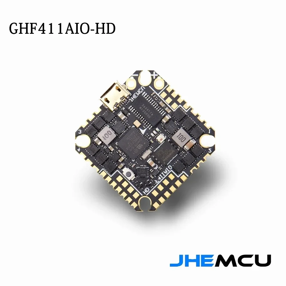 JHEMCU GHF411AIO-HD 40A F411 ICM42688P kontroler lotu BLHELIS 40A 4w1 ESC 3-6S dla wykałaczek RC FPV dron wyścigowy