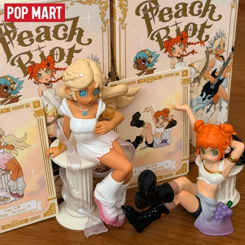 In Stock POPMART Peach Riot Power Chords Series Blind Box Collectible Figurine Bag Decoration PVC Model Toy For Collector  Gifts
