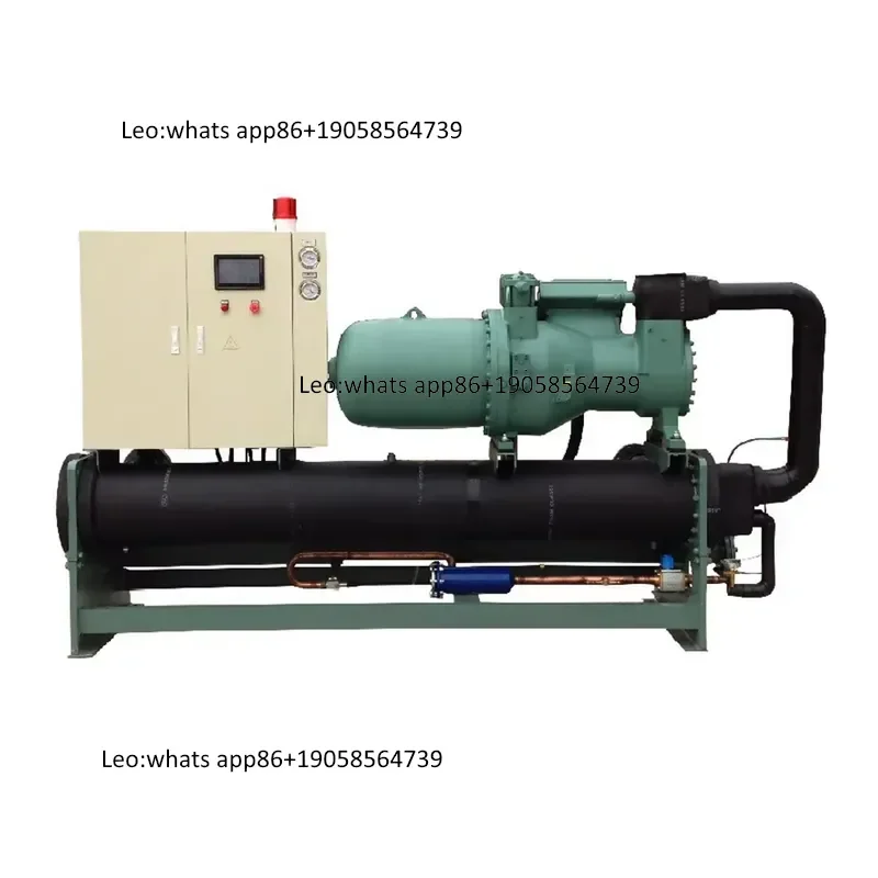 Industrial Chiller for Heat Treatment Temperature Control, Low-temperature Water-cooled Screw Chiller Unit, Condensing Unit