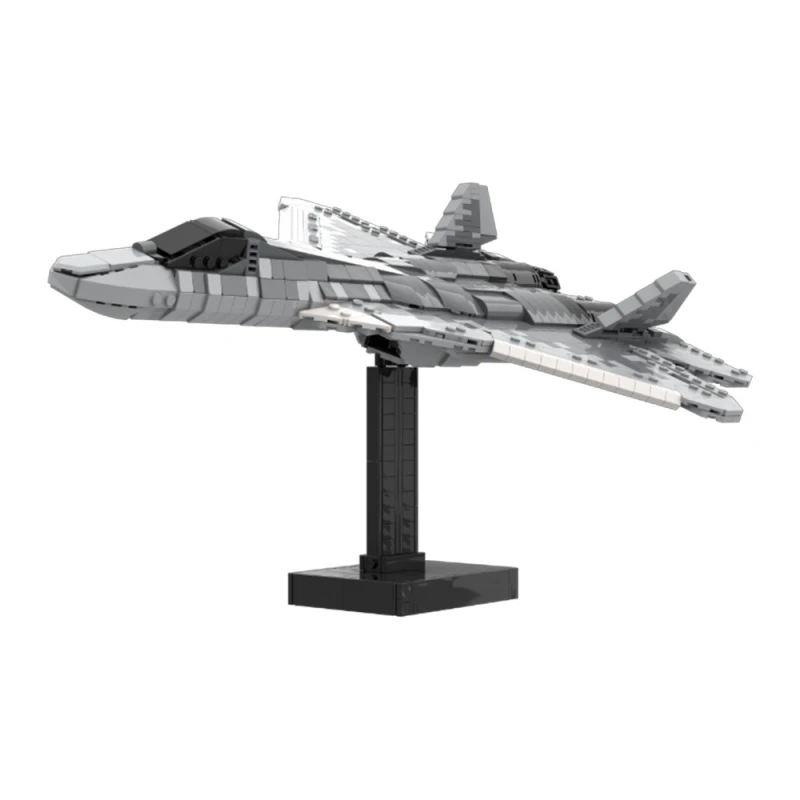 

1275PCS MOC Military Su - 57 Felon Jet Fighter Building Blocks Russian Air Force Multi functional Heavy Fighter Model Toys Gift