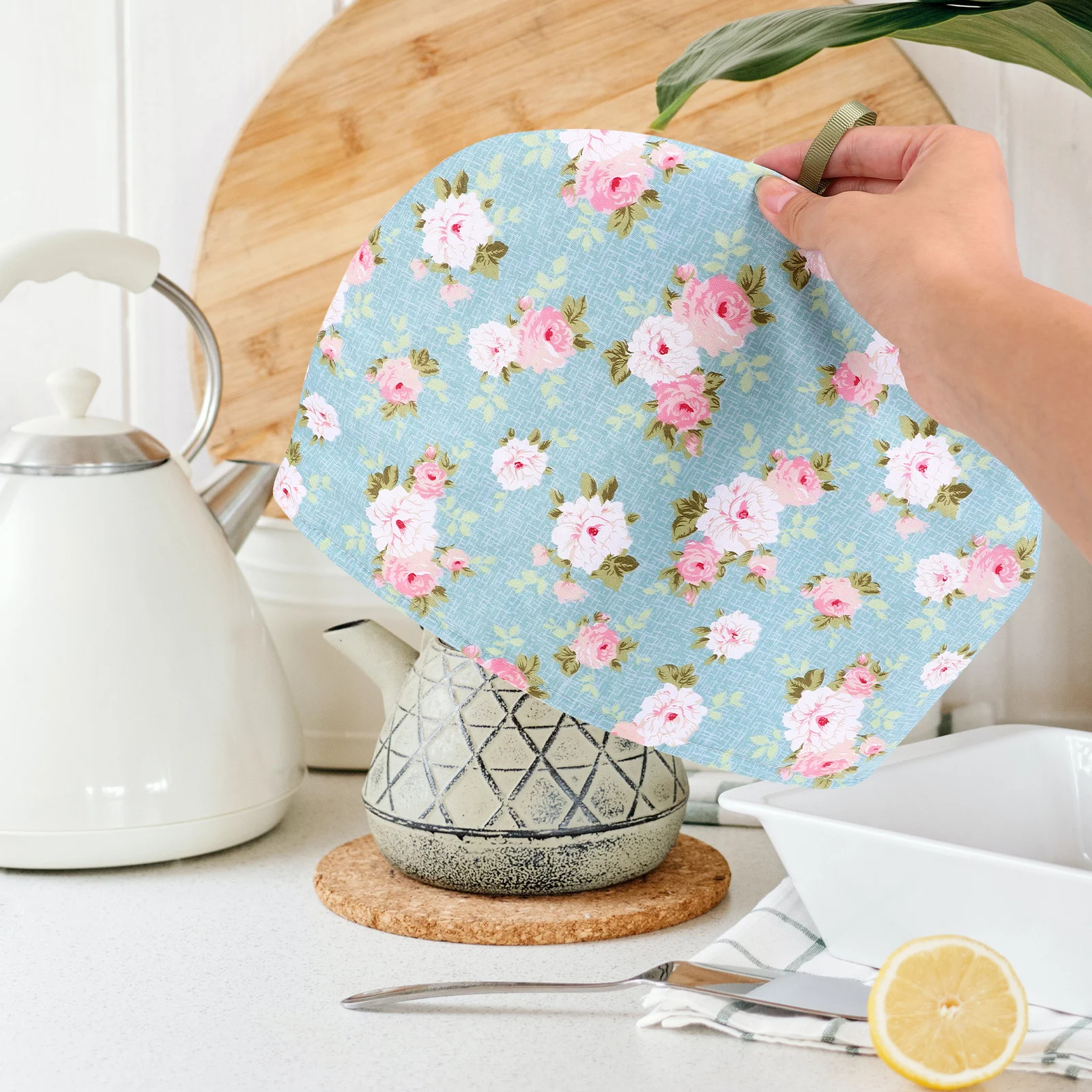 Teapot Insulation Cover Cozy Table Printed Printing Lor Coffee Household Kettle Flowers Protector Protective