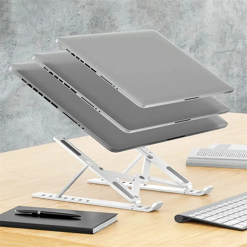 

Foldable Laptop Stand Adjustable Portable Notebook Bracket Support Base Aluminum Alloy Holder For Macbook Laptop PC