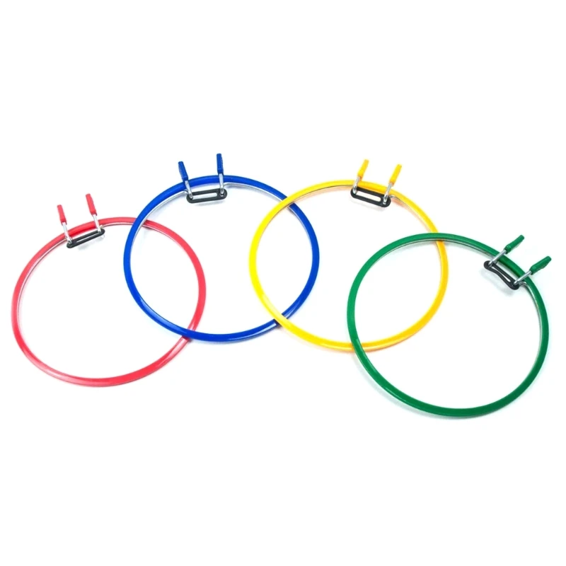 K1MF Adjustable Embroidery Hoop Display Frame Round Embroidery Hoop with Spring Clip for Needleworks Stitching Art Craft