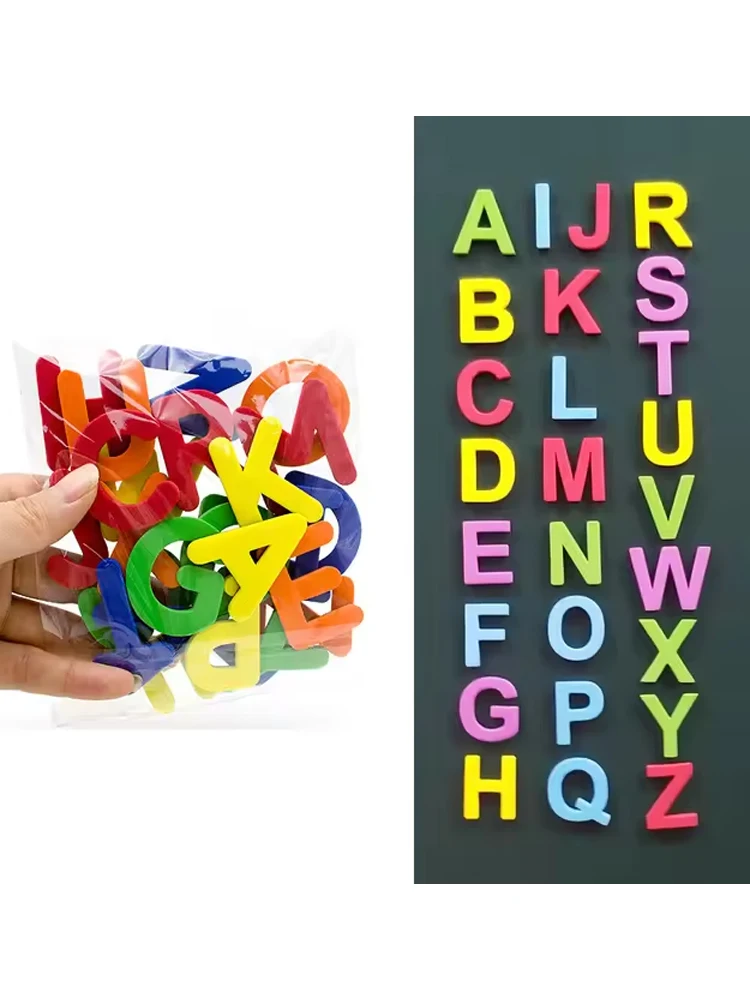 ABC Magnetyczne naklejki z literami angielskimi Magnetyczne naklejki na lodówkę Zabawki edukacyjne dla dzieci Prezent świąteczny — zdjęcie 2