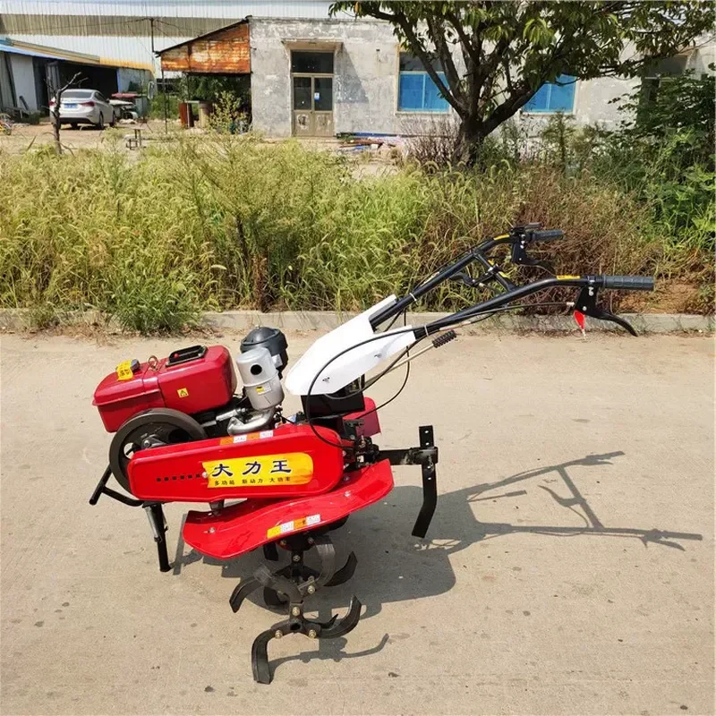 New Small Agricultural Micro Tiller 6HP Multi Functional Diesel Scarifier Model for Farming Garden Soil Cultivation Machine