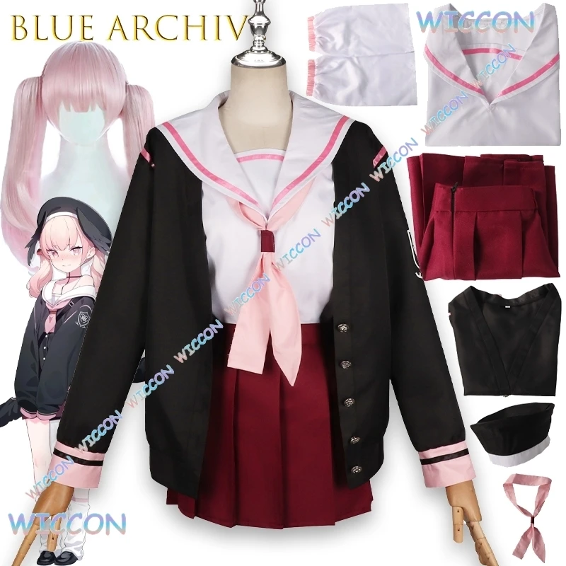 

[PandaRich]Game Character Blue Archive Shimoe Koharu Cosplay Sailor Uniform Anime Lolita Outfit Kawaii Schoolgirl Costume Hallow