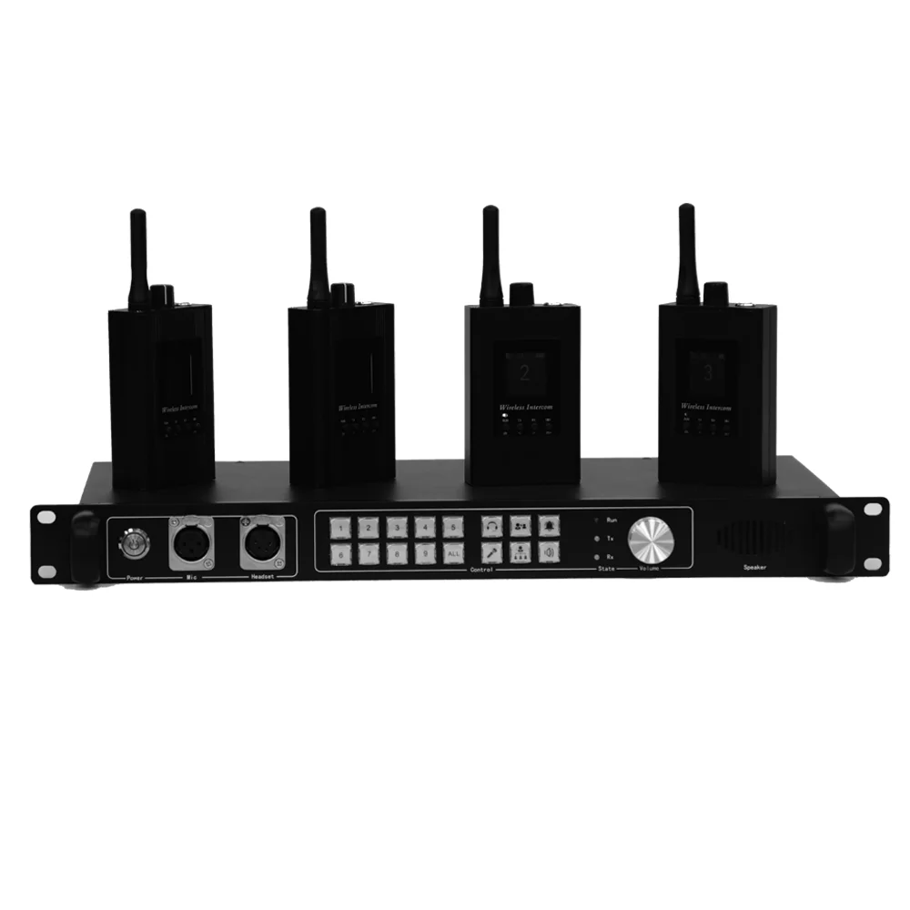 910Pro 4-channel Wireless Interphone System Full Duplex Director Communication System