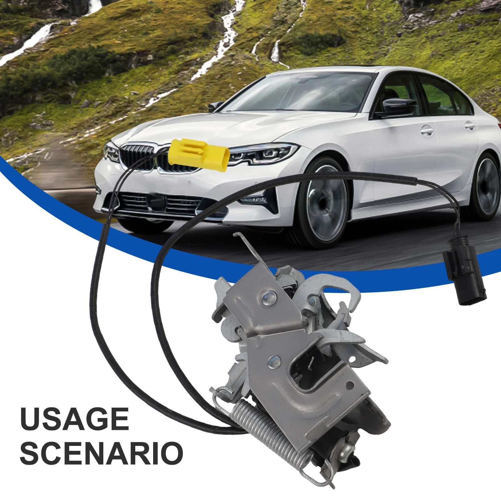 قفل غطاء محرك السيارة الأمامي الأيسر لسيارات BMW لسلسلة واحدة لـ F40 وسلسلة 3 لـ G20 G22 OEM رقم الجزء 51237468349 ختم معدني