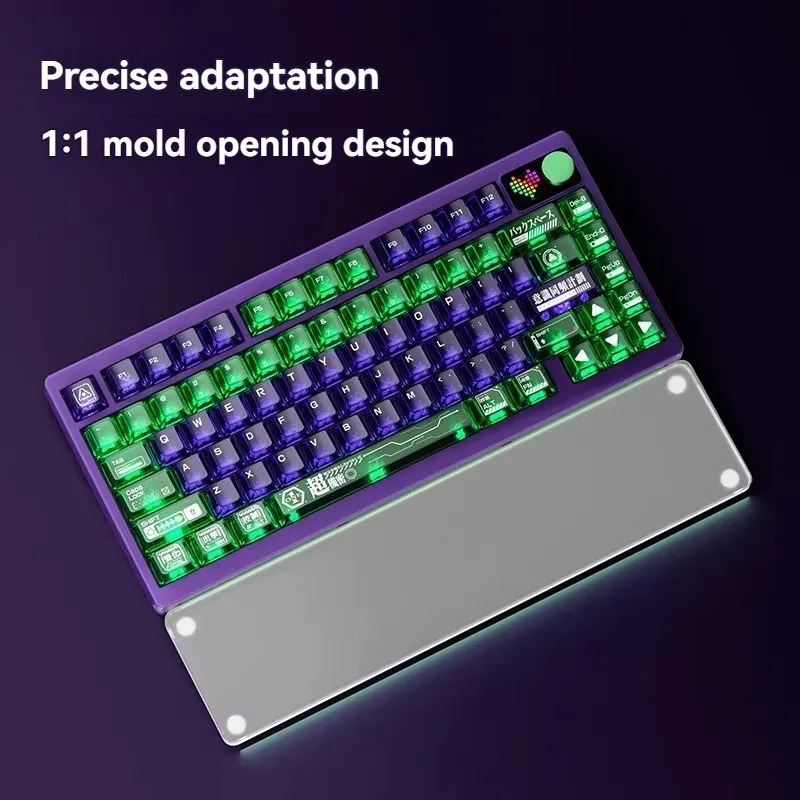 

Подставка для запястий для клавиатуры, индивидуальная акриловая эргономичная полупрозрачная подставка для рук для механических клавиатур с раскладкой 75%/98%