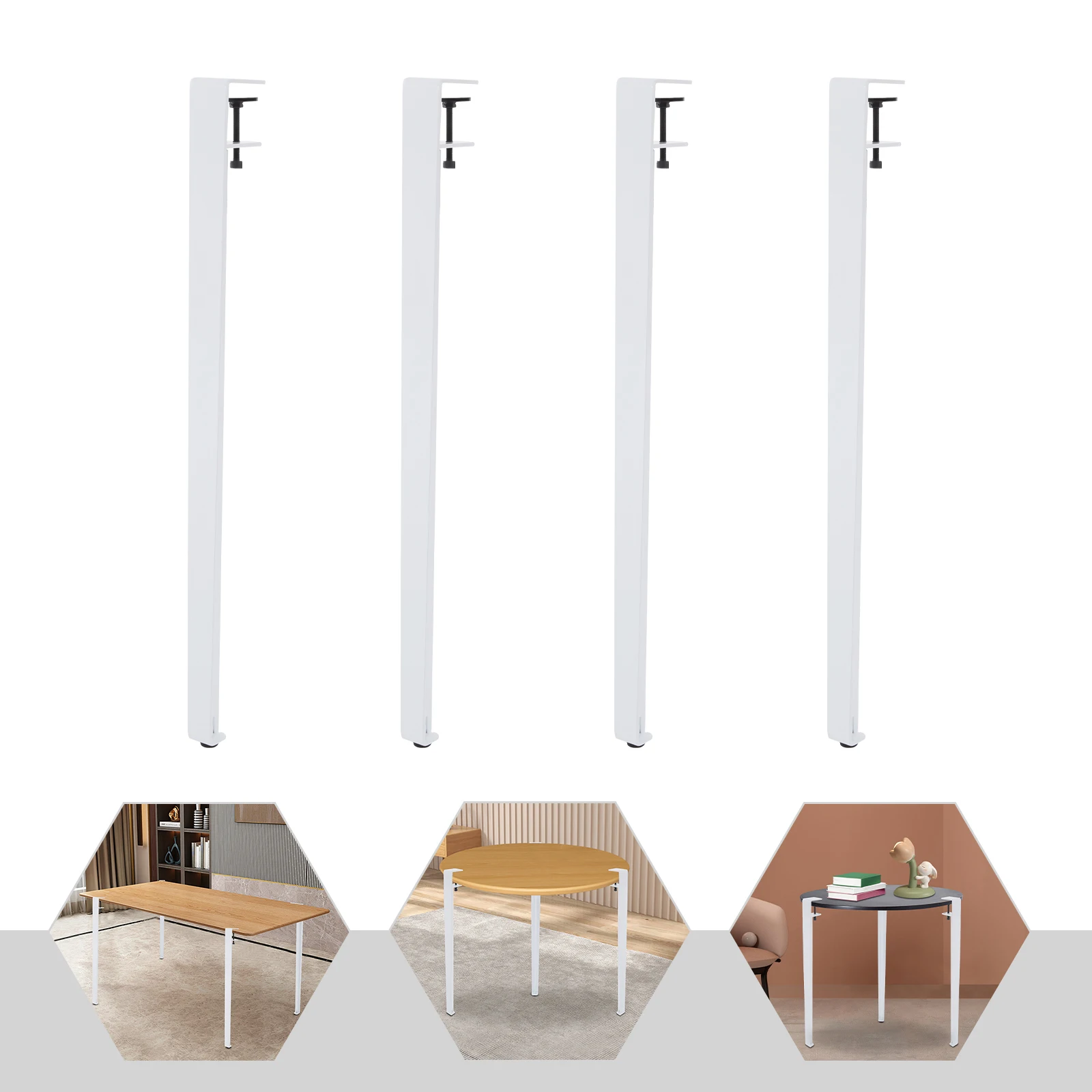 F-shaped DIY Adjustable Table Legs,with 4Pcs Iron Table Clamp Legs, High Load Bearing ,Applies To Various Shapes Of Table Boards